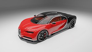 BUGATTI CHIRON RED 3D model