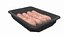 Fresh Pork Sausages in Sealed Plastic Tray 3D model