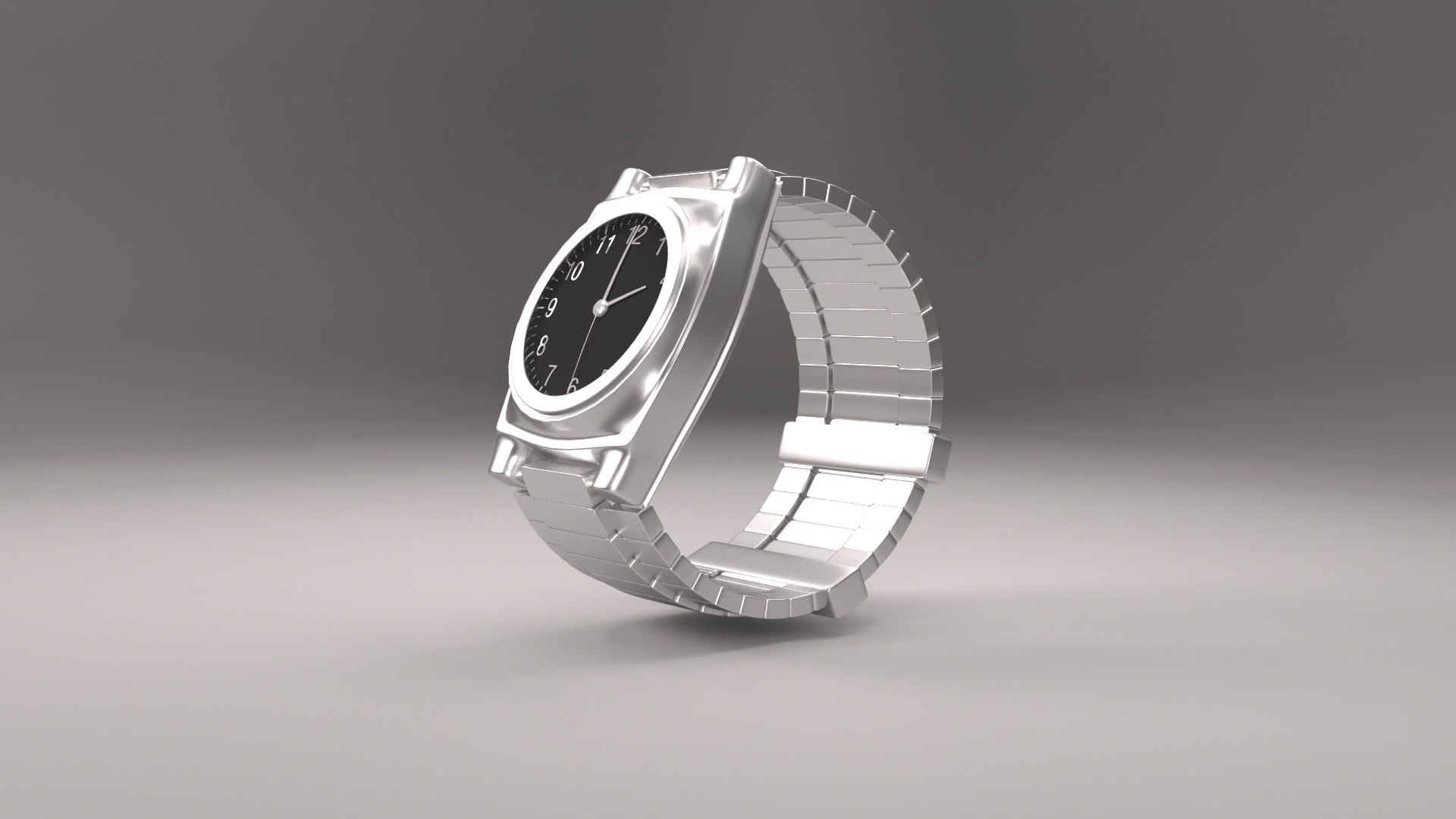 3D Silver Watch - TurboSquid 2027357