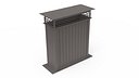 Metal Chimney Rectangular Black