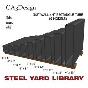 3/8 Wall x4 Rect Tube