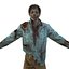 Modelo 3D Zombie Con Cabello