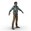 Modelo 3D Zombie Con Cabello