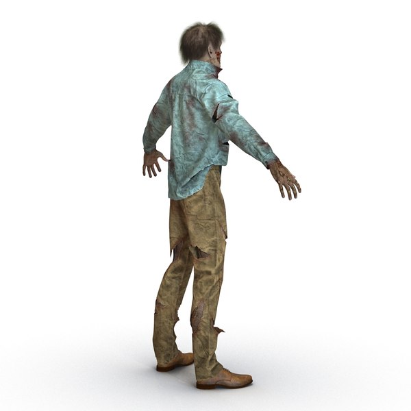 zombie hair modeled 3d model