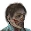 Modelo 3D Zombie Con Cabello