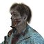 Modelo 3D Zombie Con Cabello