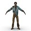 Modelo 3D Zombie Con Cabello