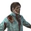 Modelo 3D Zombie Con Cabello