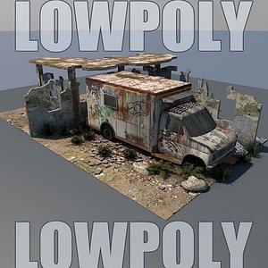 3d model abandoned car
