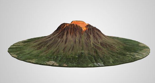 modelo 3d Volcan con lava - TurboSquid 1403507