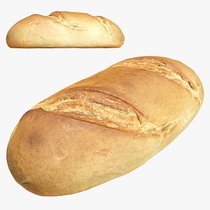 Loaf of white bread model