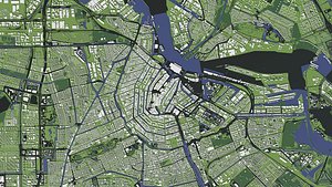 Amsterdam Netherlands - city and mass buildings 3D model