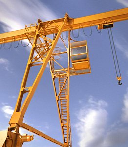 3d model travelling bridge crane