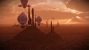 Alien city scene