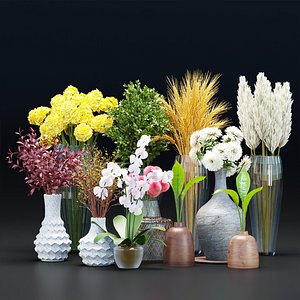 3D decorative plants collection vol 34-3dsmax-Blender model