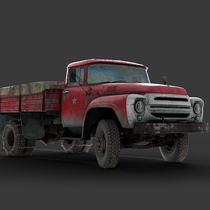 3D heavy utility load truck
