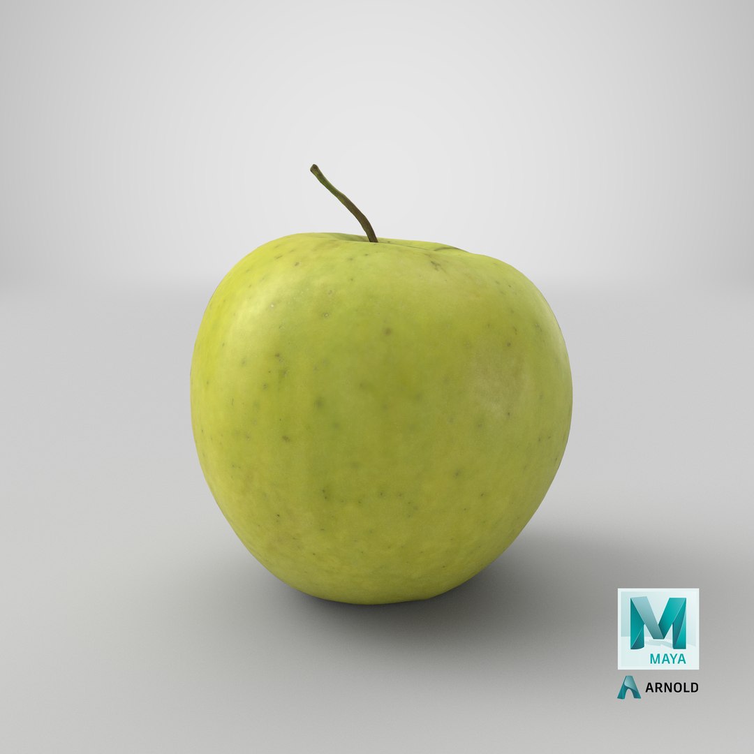 3D Golden Delicious Apple 01 - TurboSquid 1390873