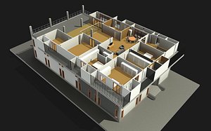 3D model Home office in REVIT
