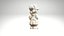 Porcelain Girl Decorative Figurine 3D Model