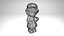 Porcelain Girl Decorative Figurine 3D Model