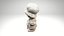 Porcelain Girl Decorative Figurine 3D Model