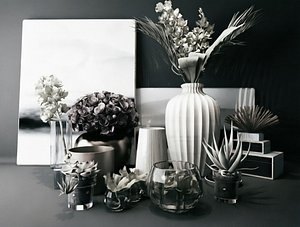 3D Nordic style flower vase set
