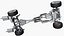 Car Chassis with Engine collection model