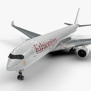 3D a350-900 ethiopian airlines l1123