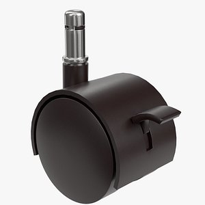 Trolley wheel with brake 3D model