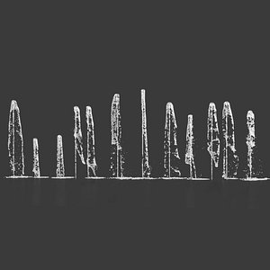 Water jets of fountain 2 3D model