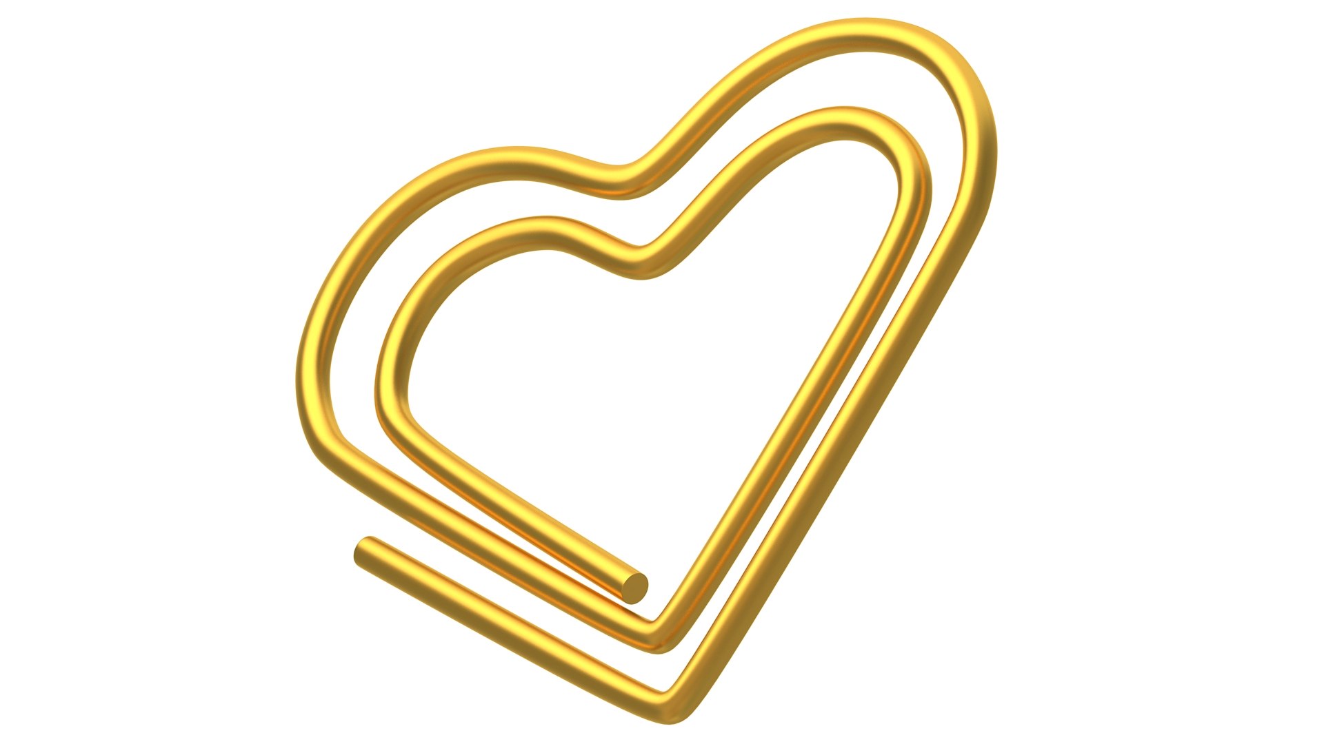 Paper Clip Heart Shape Collection model - TurboSquid 1984321