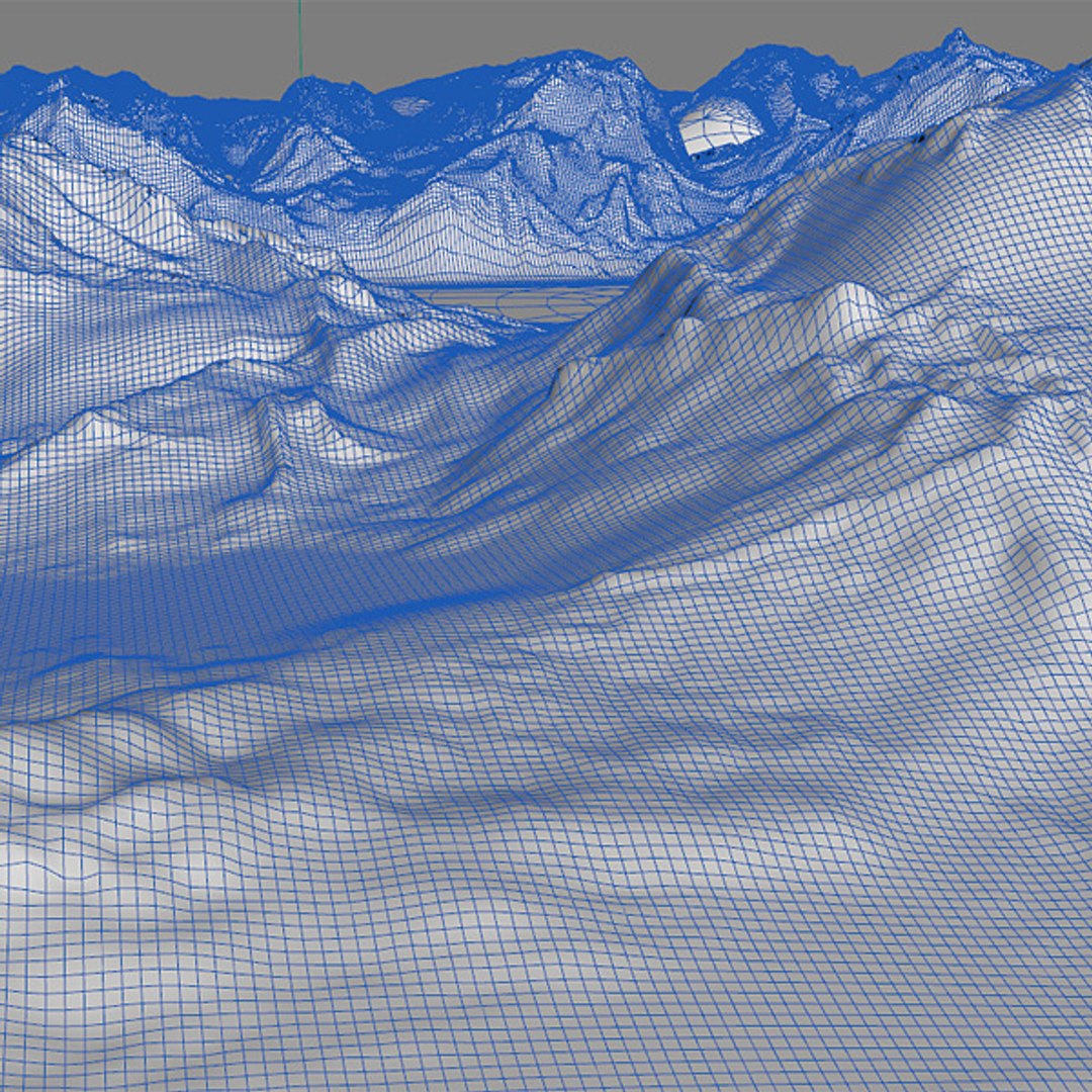 3d mountains landscape terrain model