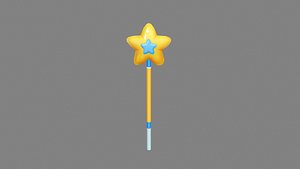 3D Cartoon Pentagram Wand model