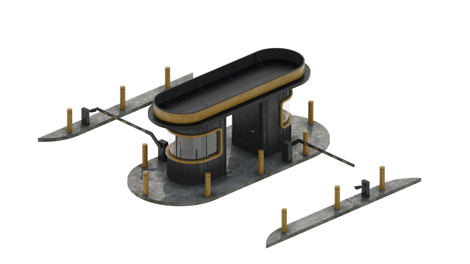 Security Post 2 3D Model - TurboSquid 1935921