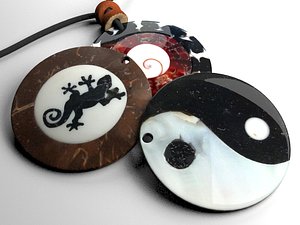 3d model seashell pendant