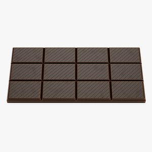 3D chocolate bar 3 model