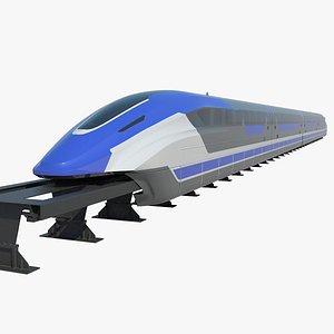 Red Maglev Bullet Train Engine 3D Model $99 - .3ds .blend .c4d