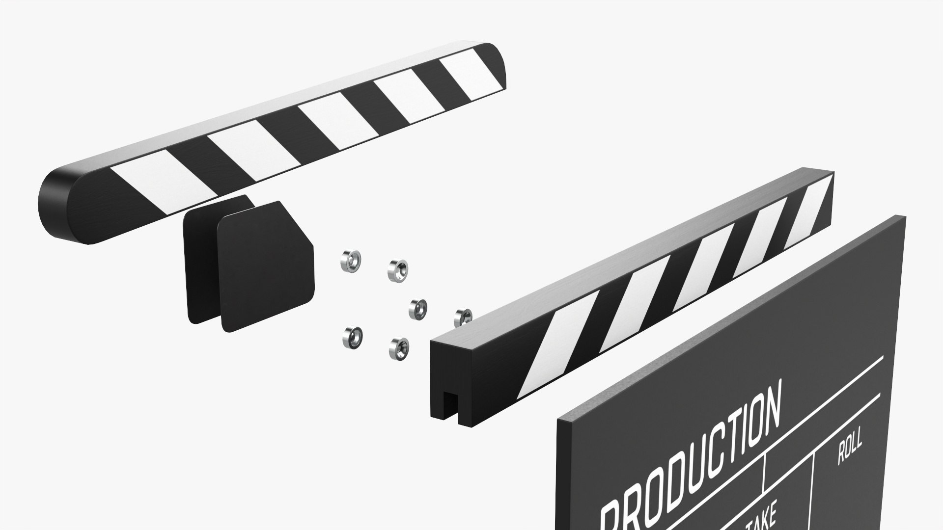 Movie Clapper Board Model - TurboSquid 1739421