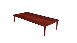big rose wood table 3d model