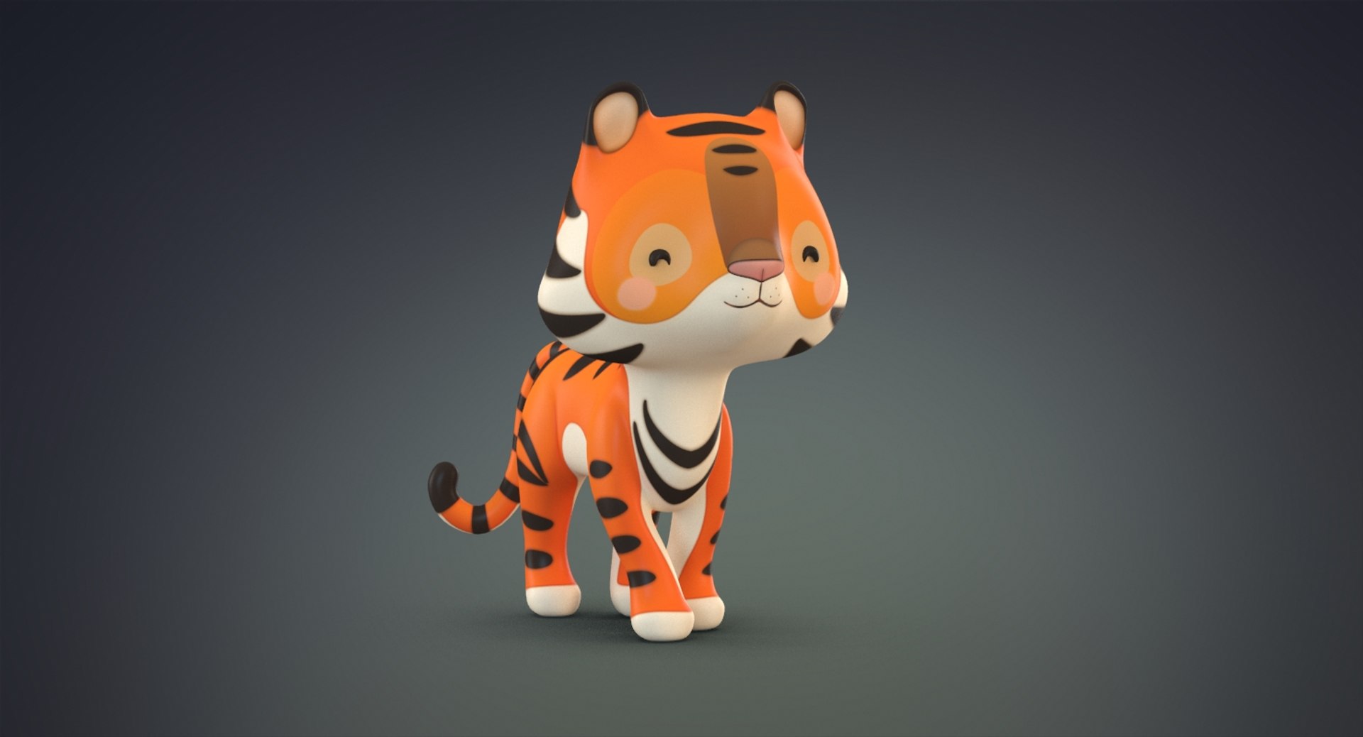 卡通老虎3d模型