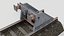 Railway buffer stop model