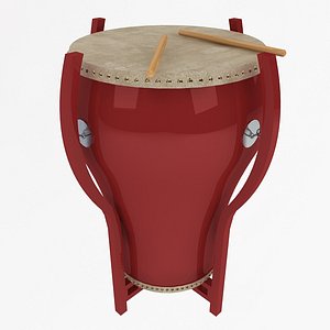 3d model chinese drum