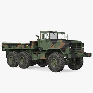 M939 Military Cargo Truck Green Rigged
