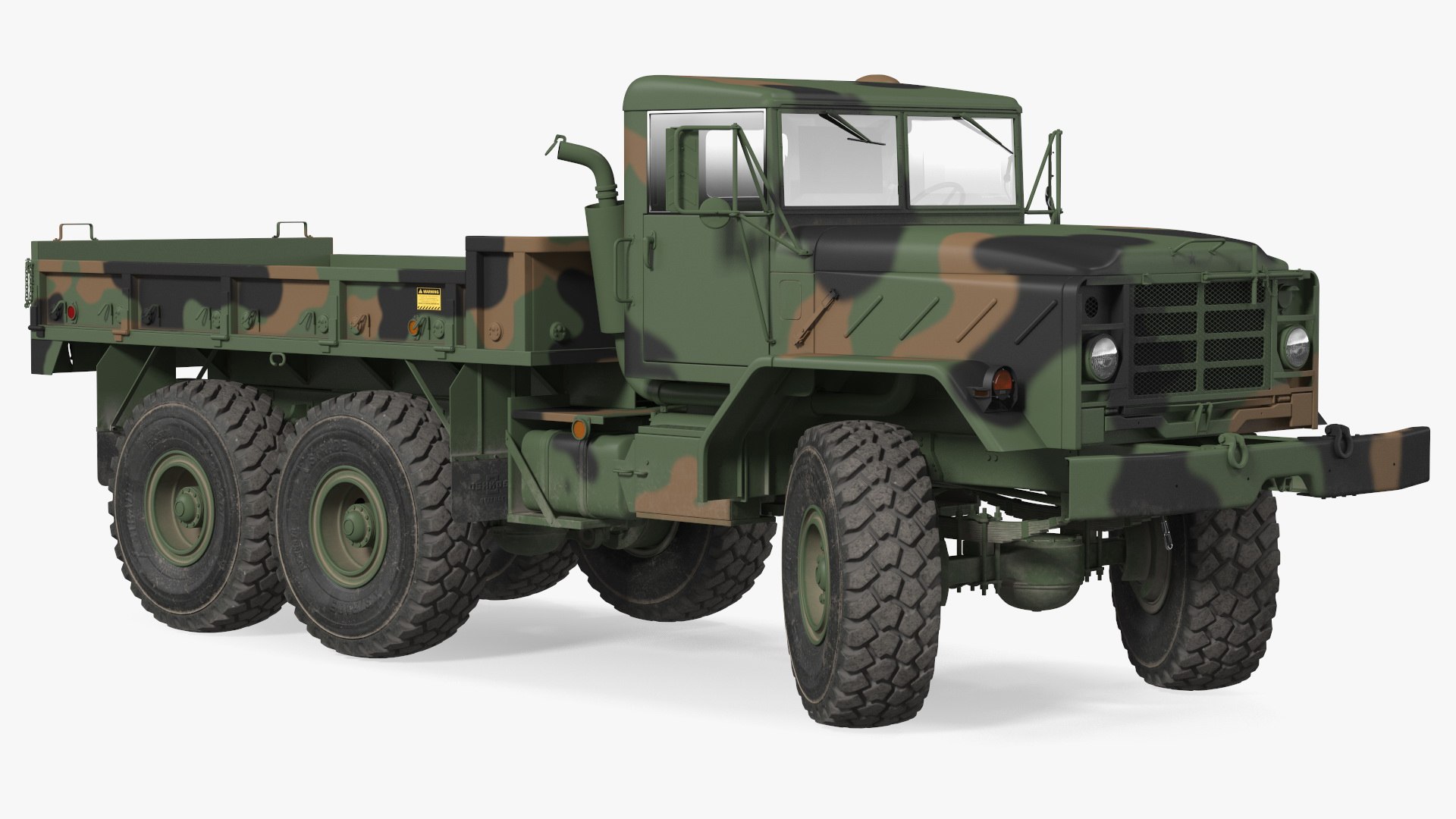 M939 Military Cargo Truck Green Rigged 3D model preview