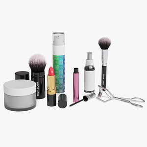 3D Cosmetic set beauty products model