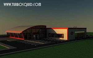 3d model toyota showroom
