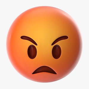 3D angry emoji