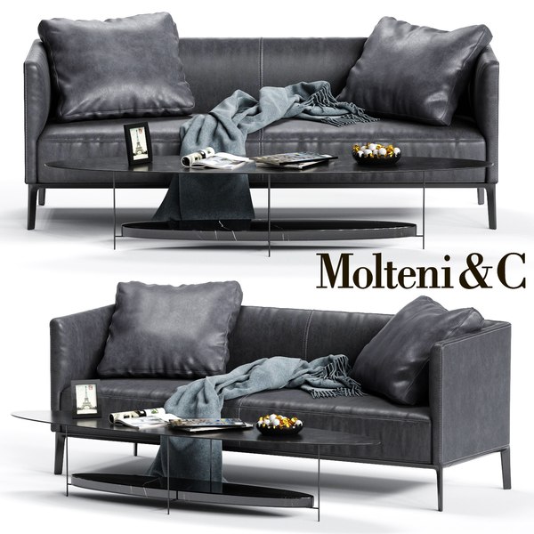 Molteni & C CAMDEN Sofá com encosto baixo Modelo 3D - TurboSquid 1169878