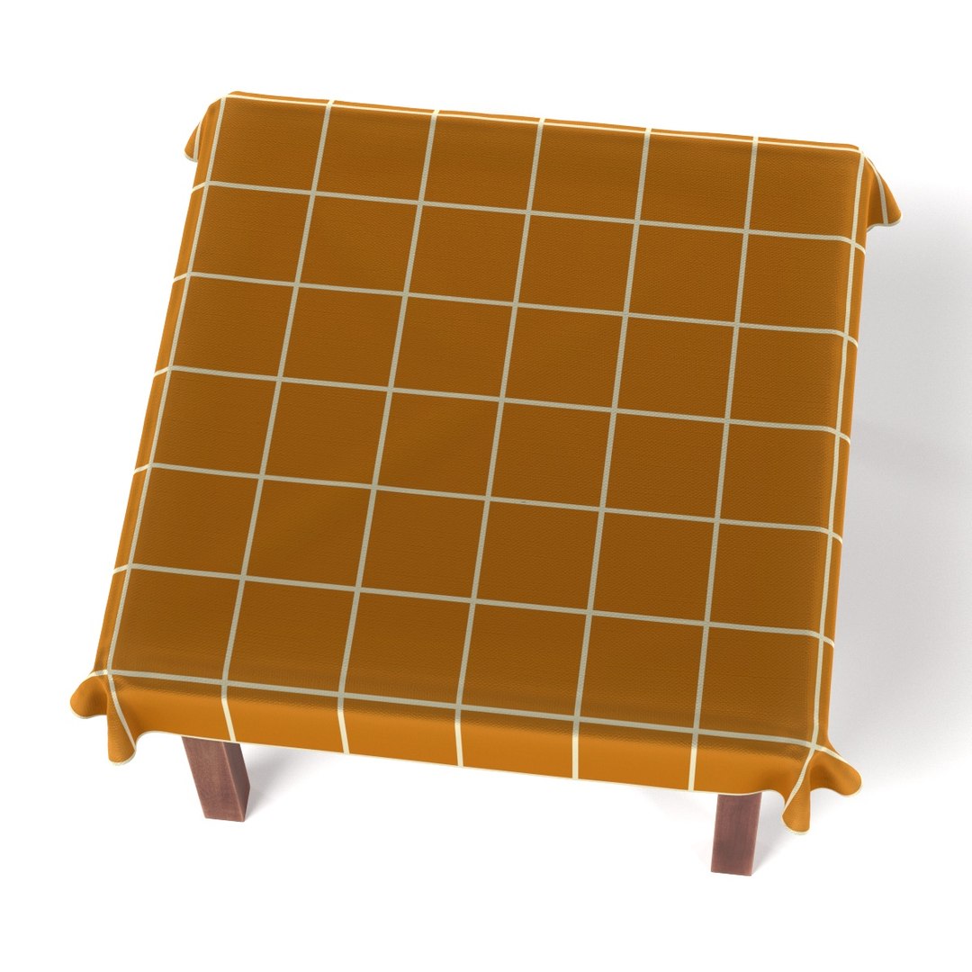 3d model table tablecloth square