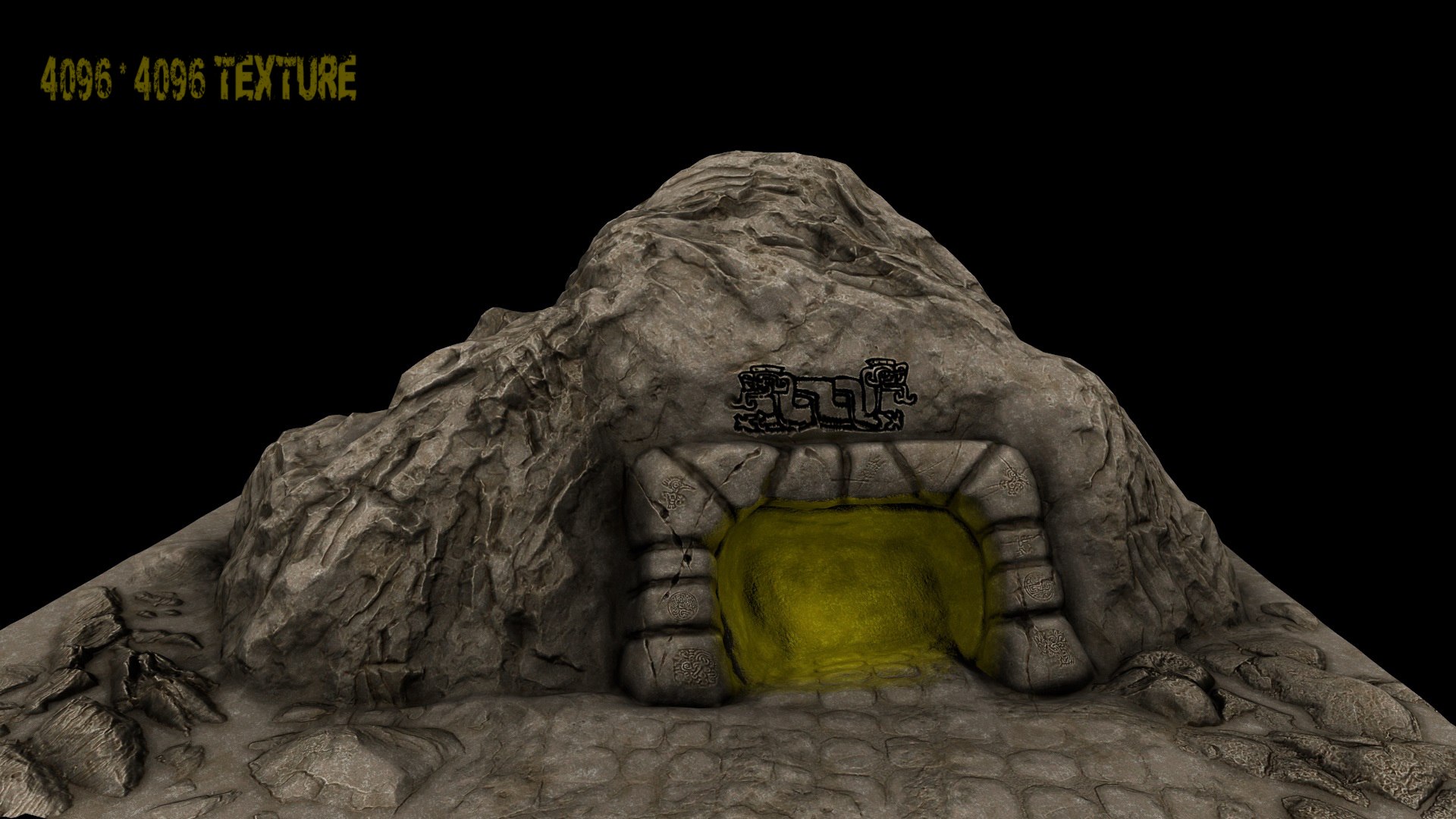 3d Blend Cave Enterance